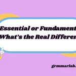 Essential or Fundamental What’s the Real Difference
