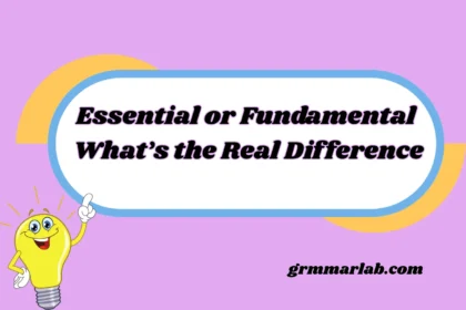 Essential or Fundamental What’s the Real Difference