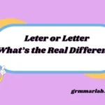 Leter or Letter