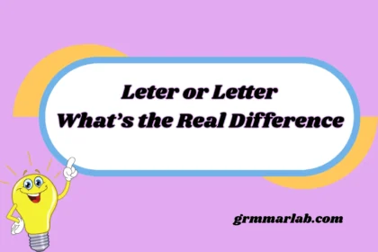 Leter or Letter