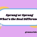 Sprung or Sprang
