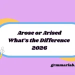 Arose or Arised
