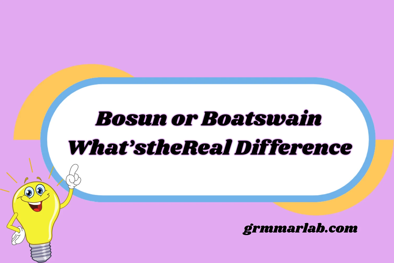 Bosun or Boatswain