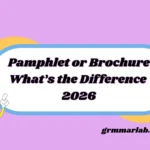 Pamphlet or Brochure