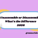 Unassemble or Disassemble