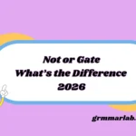 Not or Gate