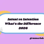 Intent vs Intention