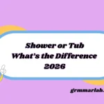 shower or tub