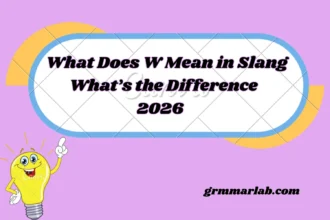 what does w mean in slang