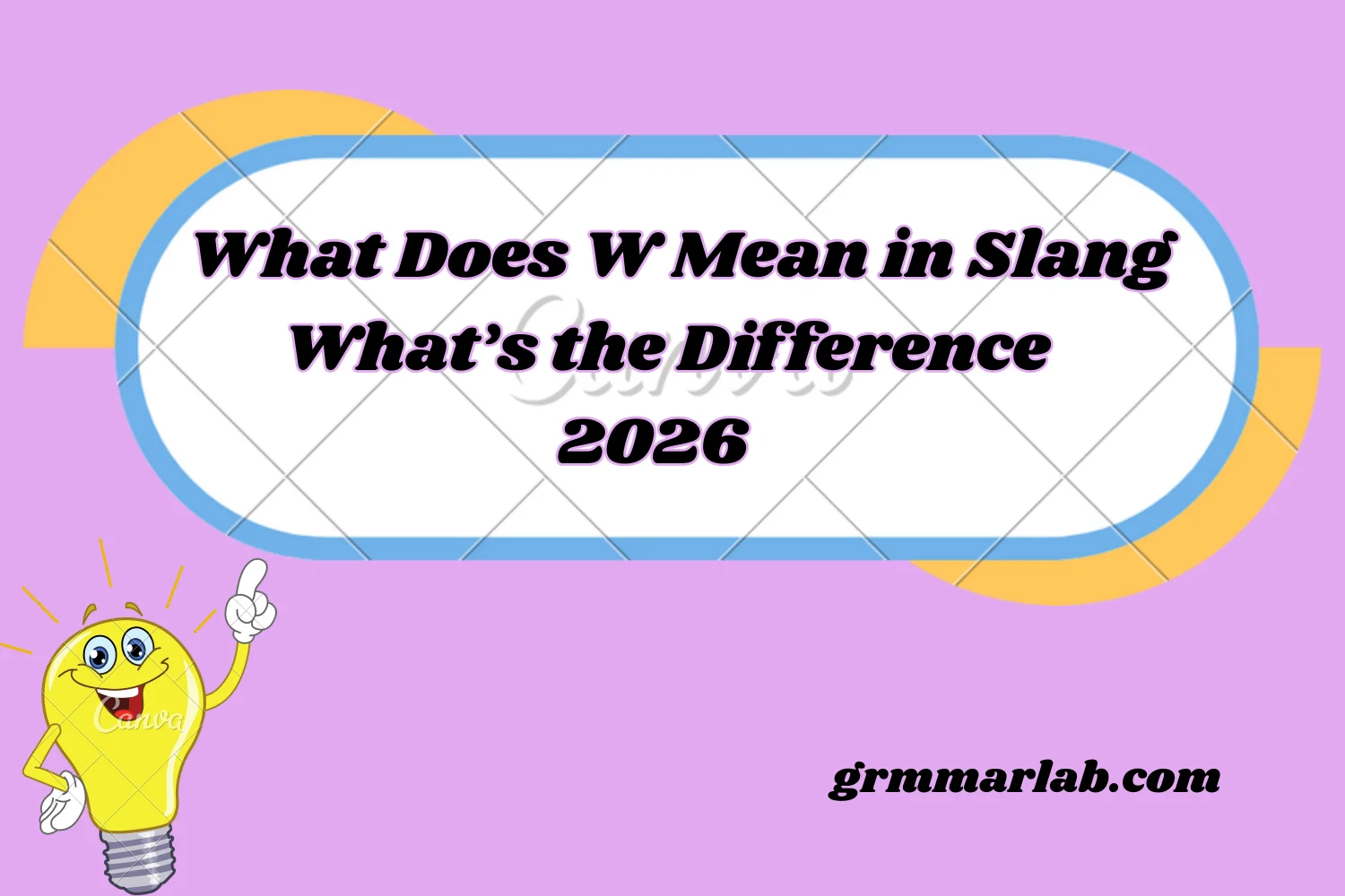 what does w mean in slang